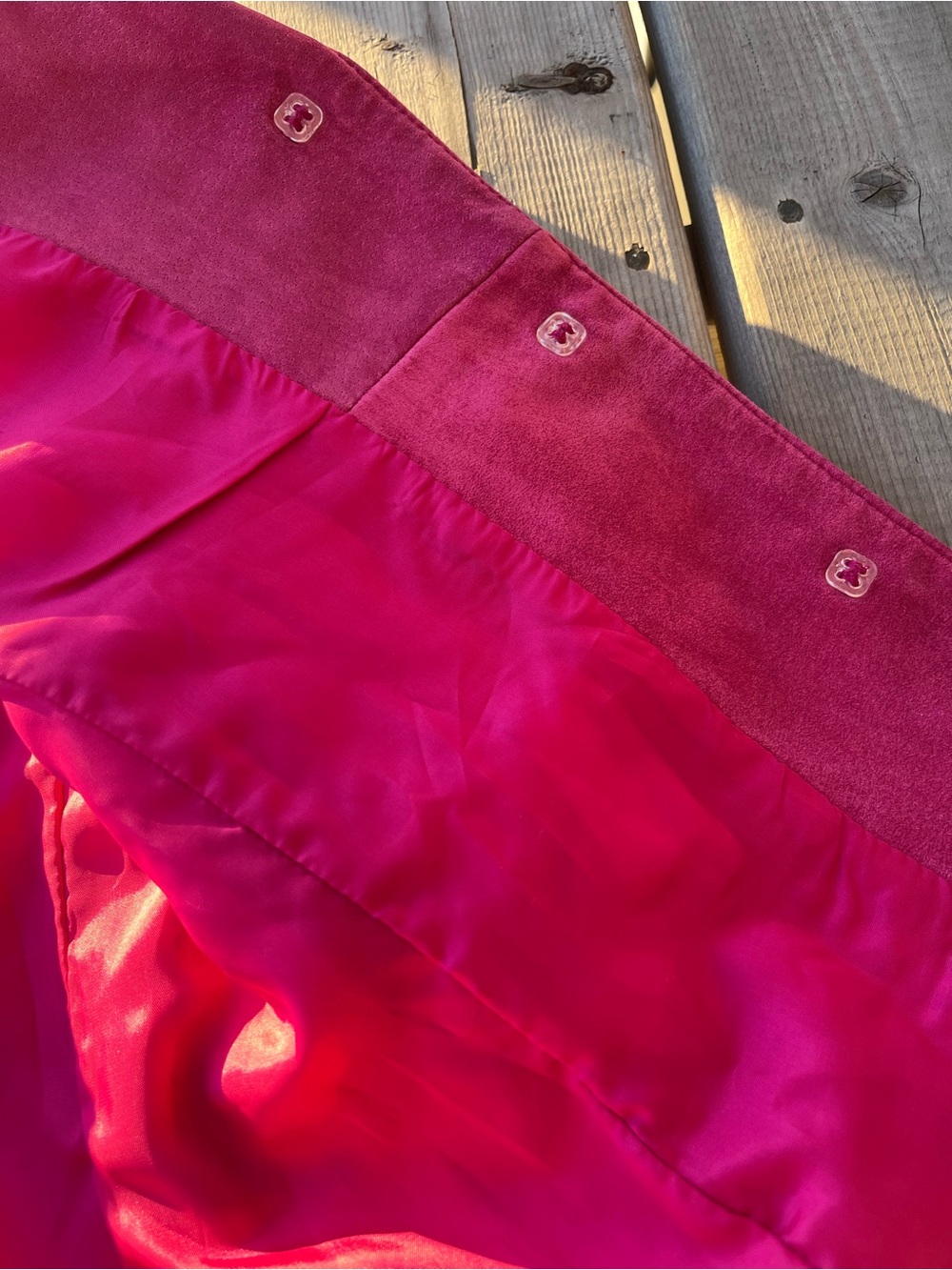 Danier Hot Raspberry Suede Jacket - Picture 8 of 11